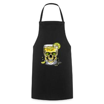 Iconic Mexico Drink Tequila Skull Design - Tablier de cuisine - noir - Devant - AI Model Male 185 dark (185cm)