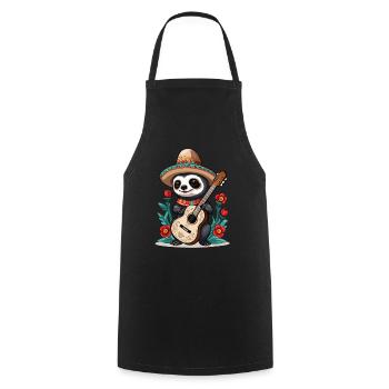 Sloth Mexican Mariachi Guitar Fiesta - Cooking Apron - black - Front - AI Model Male 185 dark (185cm)