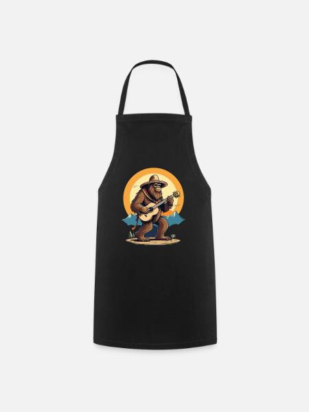 Bigfoot Mexikanischer Mariachi Gitarrenspaß - Kochschürze - Schwarz