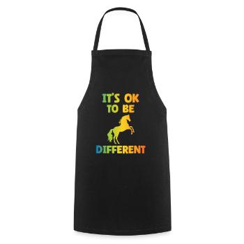 C’est normal d’être différent - Autisme - Tablier de cuisine - noir - Devant - AI Model Male 185 dark (185cm)