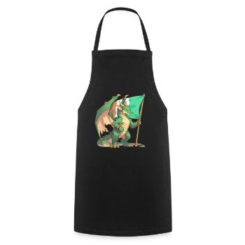 Dragon Irish St. Patrick's Day Dragon Kids - Cooking Apron - black - Front - AI Model Male 185 dark (185cm)