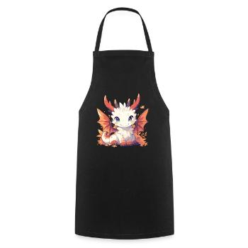Dragon Automne Thanksgiving Dragon Enfants - Tablier de cuisine - noir - Devant - AI Model Male 185 dark (185cm)