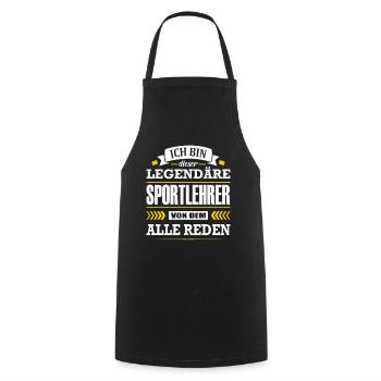 Ich Bin Dieser Legendäre Sportlehrer Lehrer - Kochschürze - Schwarz - Vorne - AI Model Male 185 dark (185cm)
