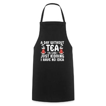 Tea Drinker Tea - Cooking Apron - black - Front - AI Model Male 185 dark (185cm)