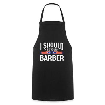 Coiffeuse - Tablier de cuisine - noir - Devant - AI Model Male 185 dark (185cm)