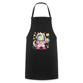Dragon Astronaut Kawaii Dragon Kids - Cooking Apron - black - Front - AI Model Male 185 dark (185cm)