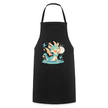 Dragon Butterfly Kawaii Dragon Enfants - Tablier de cuisine - noir - Devant - AI Model Male 185 dark (185cm)