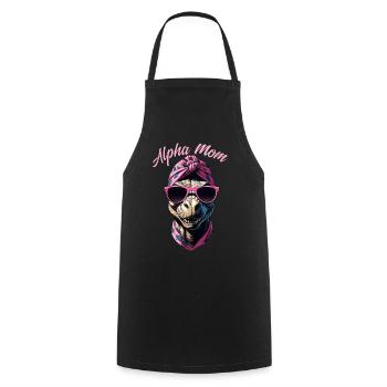 Maman alpha Drôle Dinosaure Iconique Maman - Tablier de cuisine - noir - Devant - AI Model Male 185 dark (185cm)