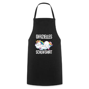 Chemise de nuit officielle Licorne - Tablier de cuisine - noir - Devant - AI Model Male 185 dark (185cm)