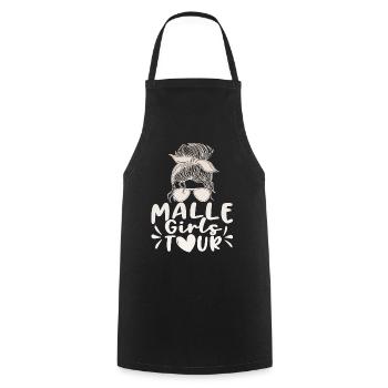 Visite des filles de Malle - Tablier de cuisine - noir - Devant - AI Model Male 185 dark (185cm)