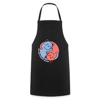 Trouvez votre équilibre parfait - Tablier de cuisine - noir - Devant - AI Model Male 185 dark (185cm)