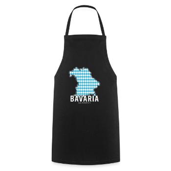 Bavaria Germany Contour Flag1 - Cooking Apron - black - Front - AI Model Male 185 dark (185cm)