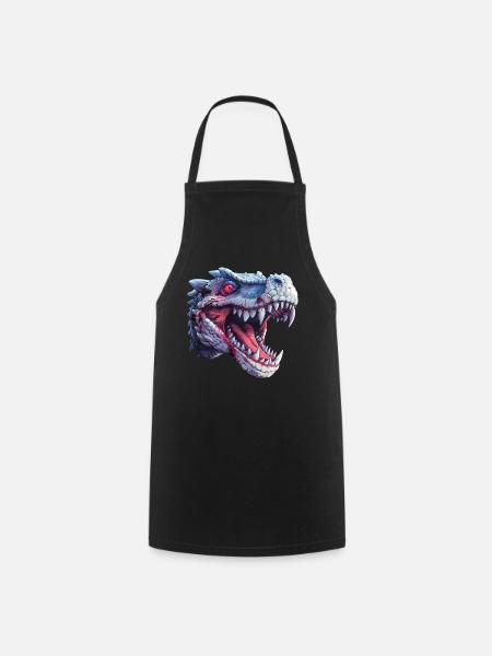 Drache Zombie Halloween Drache Kinder - Kochschürze - Schwarz
