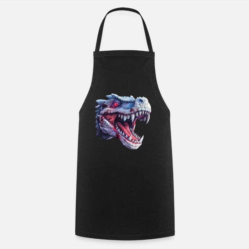 Drache Zombie Halloween Drache Kinder - Kochschürze - Schwarz