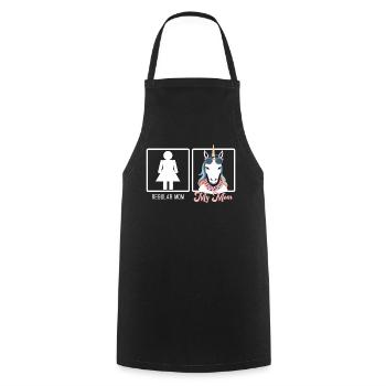 Funny Mom Comparison Unicorn Mom Design - Cooking Apron - black - Front - AI Model Male 185 dark (185cm)