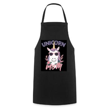 Licorne Maman Drôle Élégant Licorne Femme - Tablier de cuisine - noir - Devant - AI Model Male 185 dark (185cm)