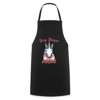 Licorne maman licornes aimant très Unique - Tablier de cuisine - noir - Devant - AI Model Male 185 dark (185cm)