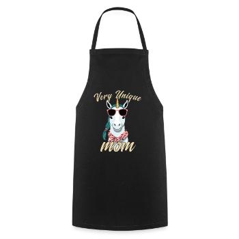 Très Unique Maman Licorne Maman Amoureux - Tablier de cuisine - noir - Devant - AI Model Male 185 dark (185cm)