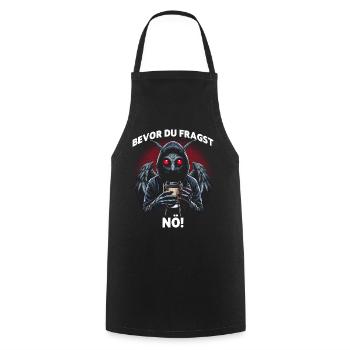 Avant de demander non, - Tablier de cuisine - noir - Devant - AI Model Male 185 dark (185cm)