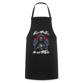 Hello Darkness My Old Friend - Cooking Apron - black - Front - AI Model Male 185 dark (185cm)
