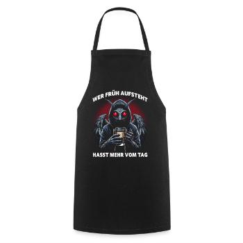 Si vous vous levez tôt, vous détestez plus de la journée - Tablier de cuisine - noir - Devant - AI Model Male 185 dark (185cm)