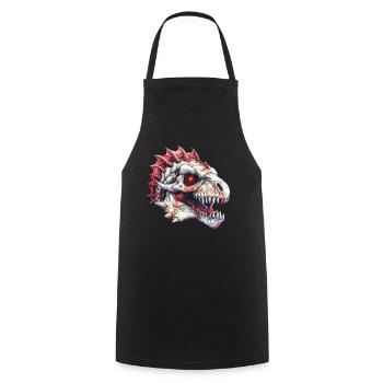 Dragon Skull Halloween Dragon Kids - Cooking Apron - black - Front - AI Model Male 185 dark (185cm)