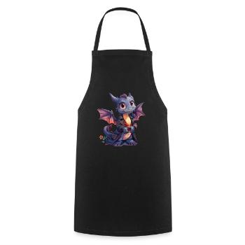 Dragon Vampire Halloween Cute Anime Kids - Cooking Apron - black - Front - AI Model Male 185 dark (185cm)
