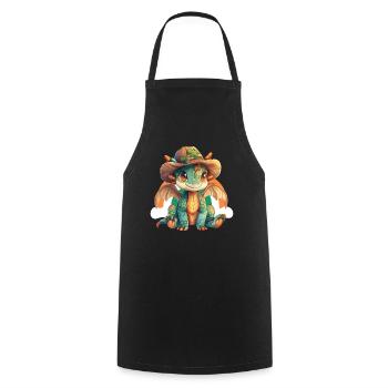 Dragon St. Patrick's Day Irish Rainbow - Cooking Apron - black - Front - AI Model Male 185 dark (185cm)