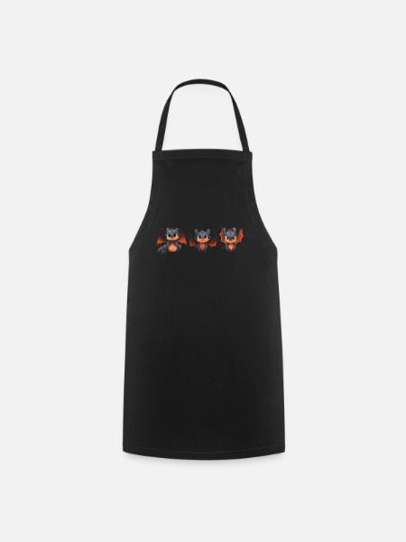 Dragon Yoga Kawaii Dragon Mignon - Tablier de cuisine - noir