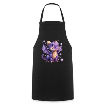 Dragon Kawaii Dragon Kids - Cooking Apron - black - Front - AI Model Male 185 dark (185cm)