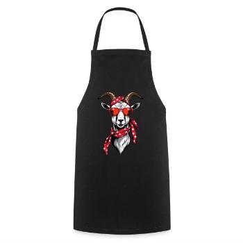 Drôle de maman chèvre parfaite pour la fête des mères - Tablier de cuisine - noir - Devant - AI Model Male 185 dark (185cm)