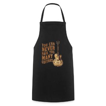 On n’a jamais trop de guitares - Tablier de cuisine - noir - Devant - AI Model Male 185 dark (185cm)
