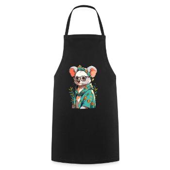 Drôle Koala Maman Mignon Koala Ours Amour - Tablier de cuisine - noir - Devant - AI Model Male 185 dark (185cm)