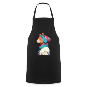 Funny Mama Bear Mother Bear Bear Lover - Cooking Apron - black - Front - AI Model Male 185 dark (185cm)