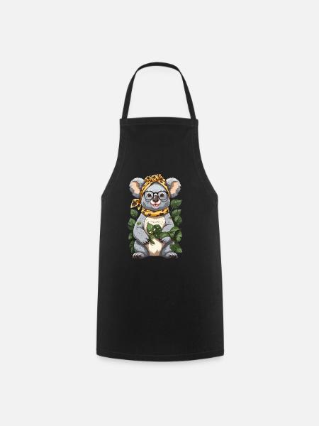 Drôle Koala Maman Mignon Koala Ours Amour - Tablier de cuisine - noir