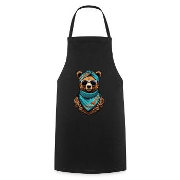 Funny Mama Bear Mother Bear Mother's Day - Cooking Apron - black - Front - AI Model Male 185 dark (185cm)