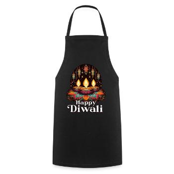 Happy Diwali - Kochschürze - Schwarz - Vorne - AI Model Male 185 dark (185cm)
