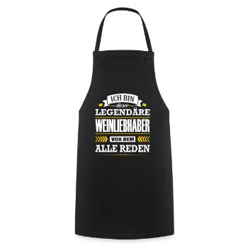 Dieser Legendäre Weinliebhaber Von Dem Alle Reden - Kochschürze - Schwarz - Vorne - AI Model Male 185 dark (185cm)