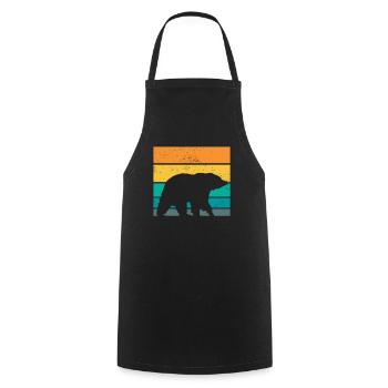 Grizzly Bear Brown Bear - Cooking Apron - black - Front - AI Model Male 185 dark (185cm)
