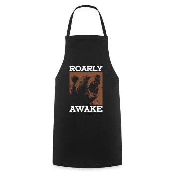 Grizzly Bear Brown Bear - Cooking Apron - black - Front - AI Model Male 185 dark (185cm)