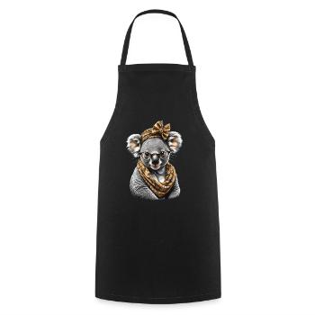 Drôle Koala Maman Mignon Maman Koala Ours - Tablier de cuisine - noir - Devant - AI Model Male 185 dark (185cm)