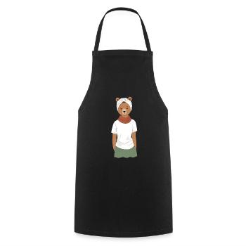 Funny Mama Bear Mother Bear Bear Lover - Cooking Apron - black - Front - AI Model Male 185 dark (185cm)