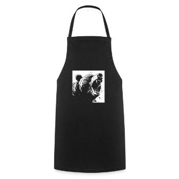 Grizzly Bear Brown Bear Bear - Cooking Apron - black - Front - AI Model Male 185 dark (185cm)