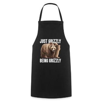 Grizzly Ours brun Ours brun - Tablier de cuisine - noir - Devant - AI Model Male 185 dark (185cm)