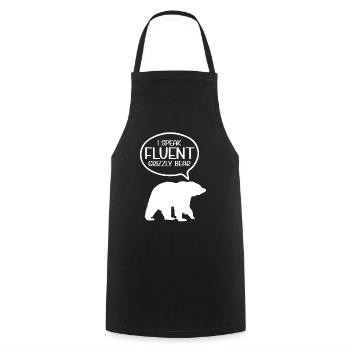 Grizzly Bear Brown Bear - Cooking Apron - black - Front - AI Model Male 185 dark (185cm)