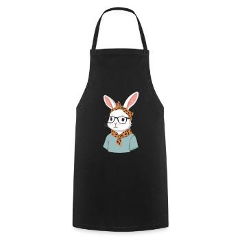 Mommy Bunny Cute Bunny Mom Cute Easter Bunny - Cooking Apron - black - Front - AI Model Male 185 dark (185cm)