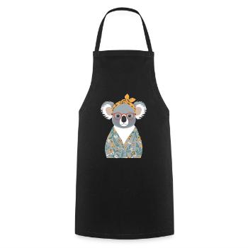Drôle Koala Maman Mignon Fête des Mères Maman - Tablier de cuisine - noir - Devant - AI Model Male 185 dark (185cm)