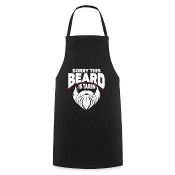 Beard Saying Bearded Father Husband - Cooking Apron - black - Front - AI Model Male 185 dark (185cm)