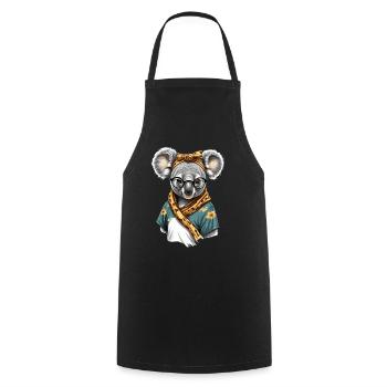 Drôle Koala Maman Mignon Maman Ours Amant - Tablier de cuisine - noir - Devant - AI Model Male 185 dark (185cm)