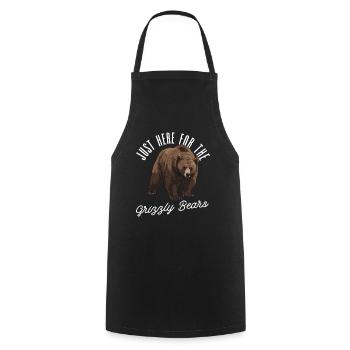 Grizzly Bear Brown Bear Bear - Cooking Apron - black - Front - AI Model Male 185 dark (185cm)